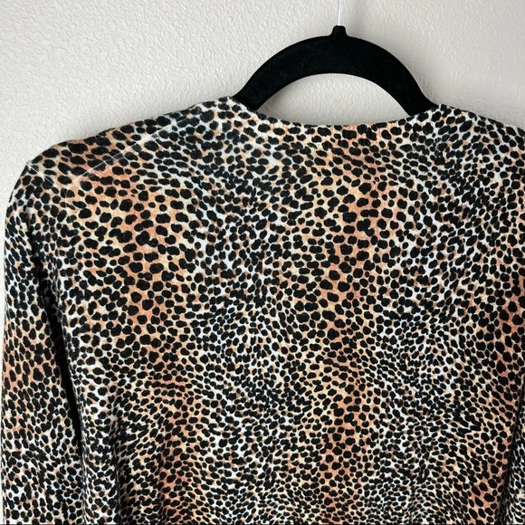 NWOT EQUIPMENT Raydon Leopard Print Wool Sweater Casual Women’s Large - Picture 11 of 12